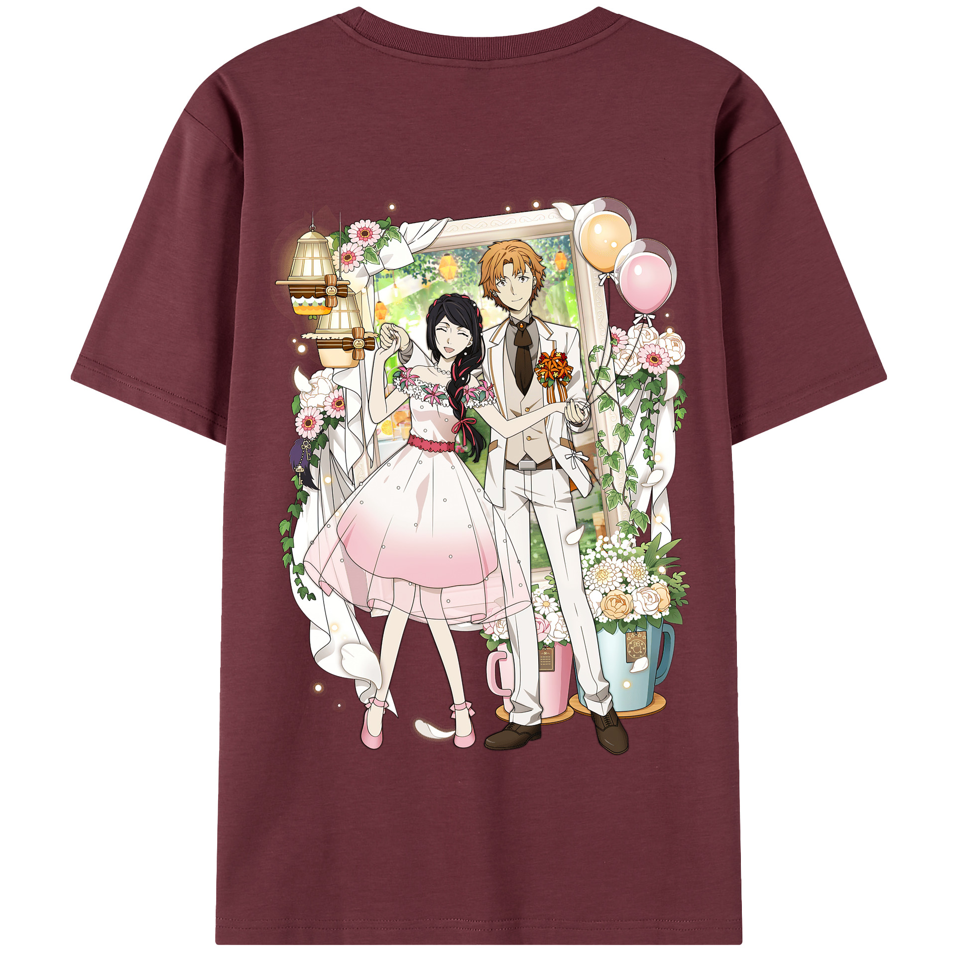 （画像用） 文豪ストレイドッグス Bungo Stray Dogs 綿100％半袖Tシャツ（背面プリント）